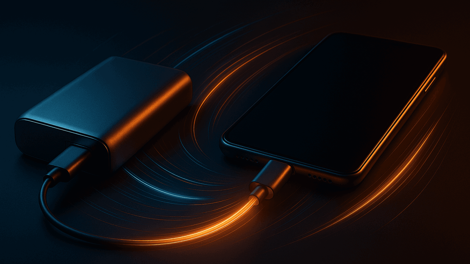 une batterie externe qui recharge un telephone