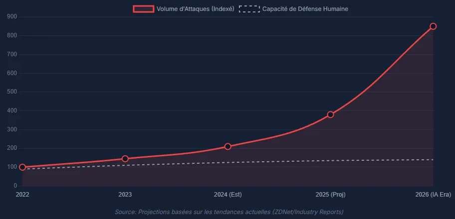 graphique de volume d'attaques