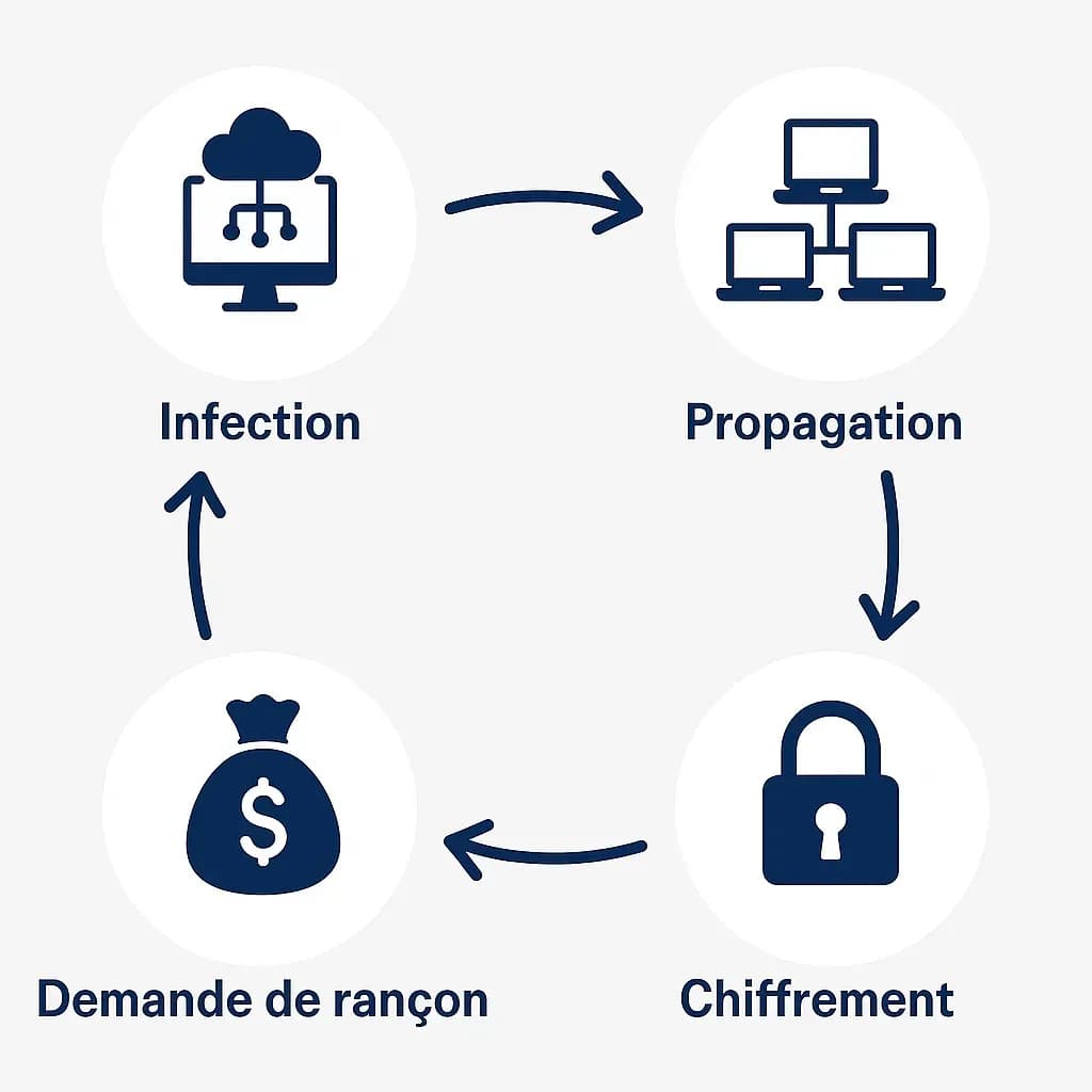 Cycle de vie d'un ransomware