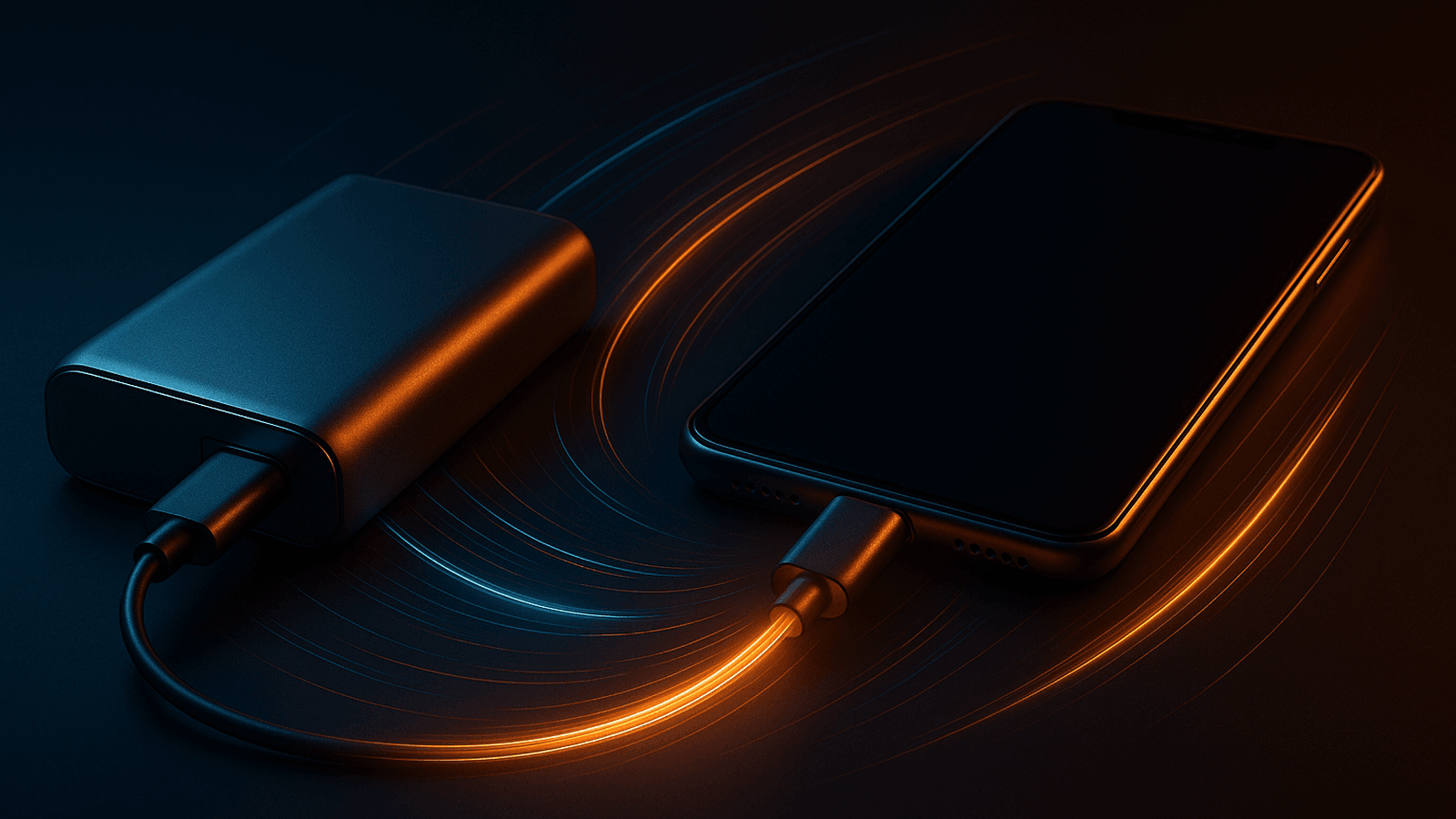 une batterie externe qui recharge un telephone