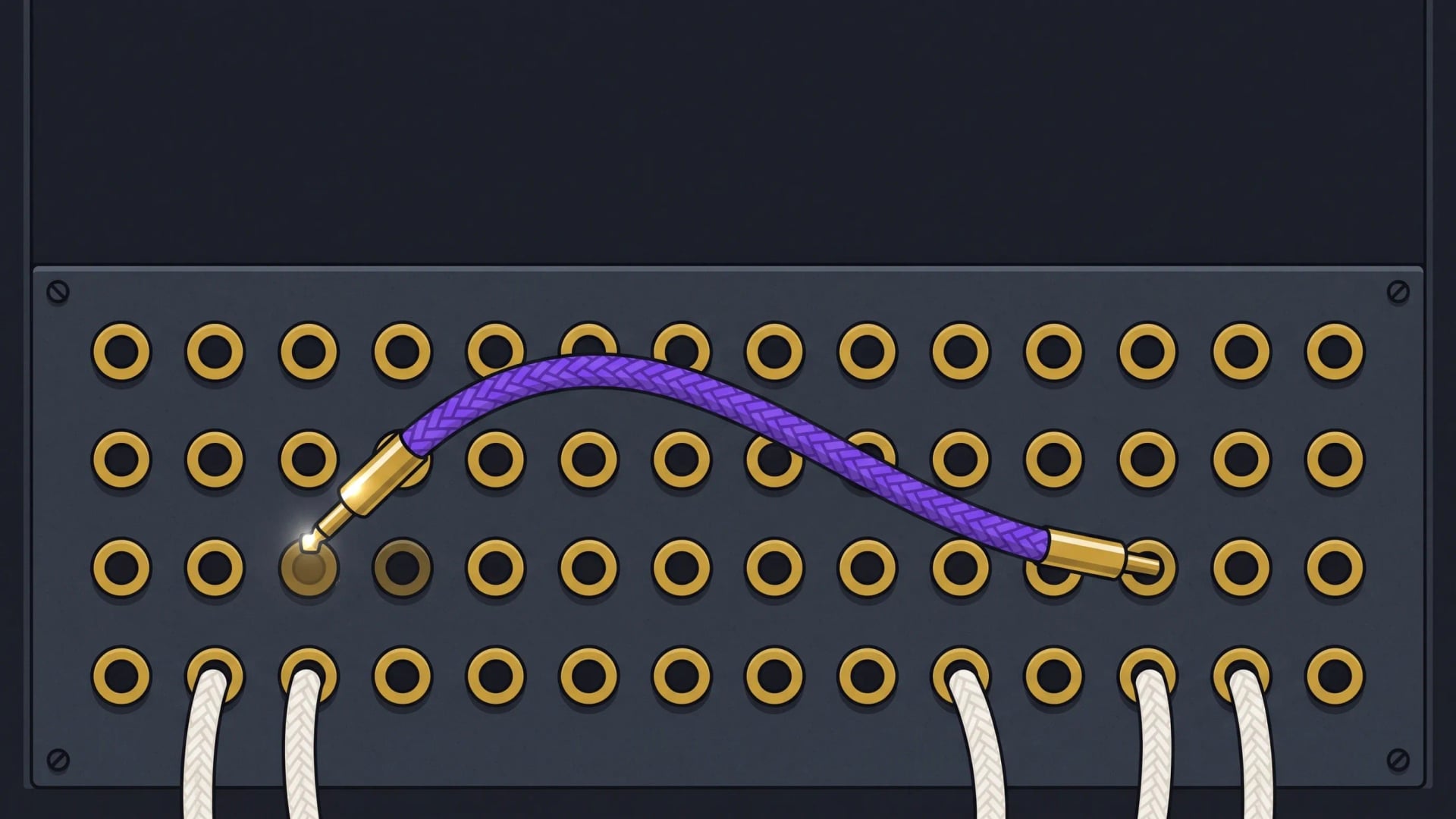 Standard telephonique dont un cable est rebranche sur un autre port, illustration du changement de resolveur DNS