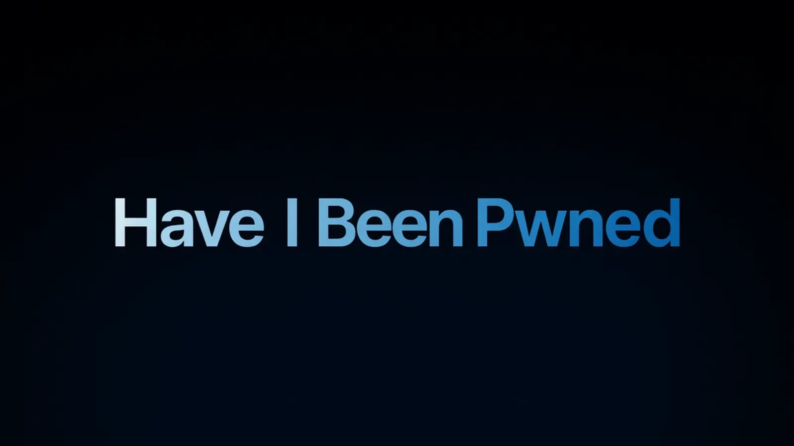 cover "have I been Pwned" 