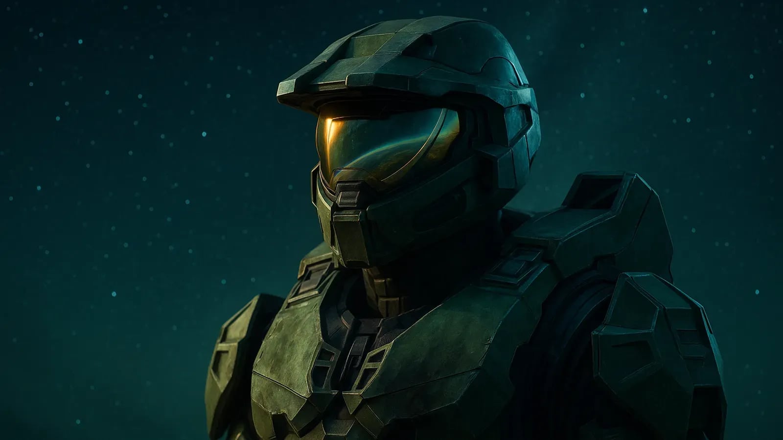 Master Chief sous un ciel étoilé 