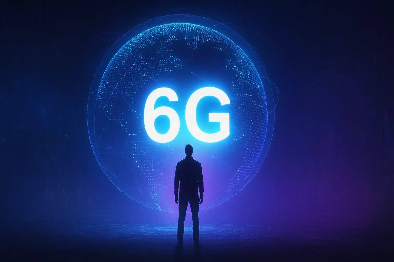 globe avec marque 6G