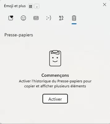 presse papier desactivé
